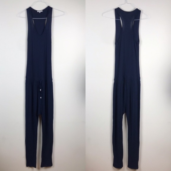 🆕 $398 Ronny Kobo Yelena Jumpsuit Midnight Blue - Picture 2 of 8